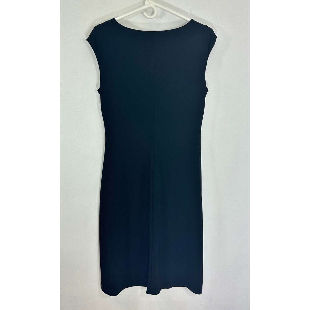 Lauren Ralph Lauren Womens 12 Dress Ruched Side Black Cowl Neck - Picture 2 of 7